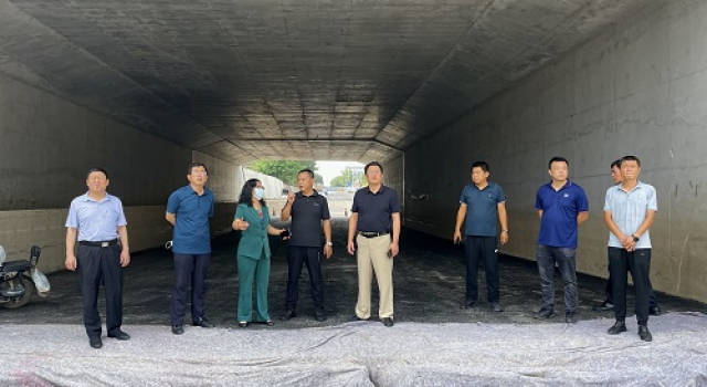 市交通局张局检查米河路工地