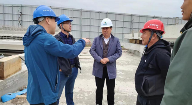 济菏改扩建项目办检查施工二标预制场 济菏改扩建项目办检查施工二标预制场